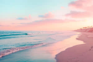 Pastel Sunset Beachscape Wallpaper