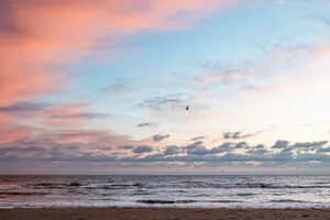 Pastel Sunset Beachscape Wallpaper