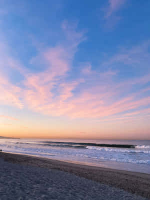 Pastel Sunset Beachscape Wallpaper