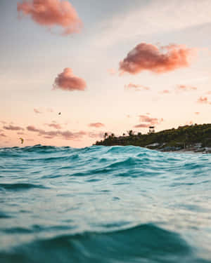 Pastel Sunset Over Tropical Sea.jpg Wallpaper