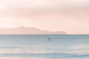 Pastel Sunset Paddleboarder.jpg Wallpaper