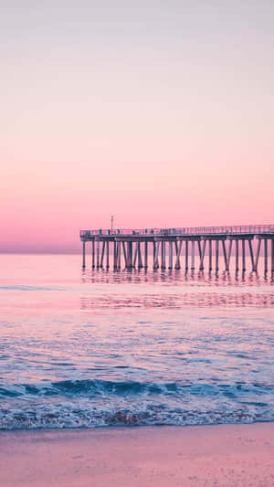 Pastel Sunset Pier Wallpaper Wallpaper