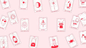 Pastel Tarot Cards Pattern Wallpaper