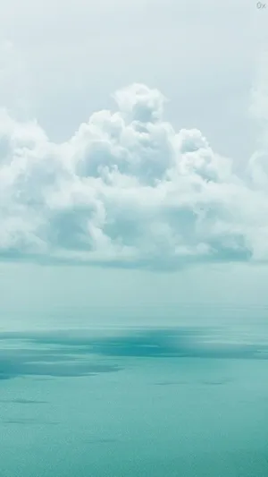 Pastel_ Teal_ Sky_and_ Ocean Wallpaper