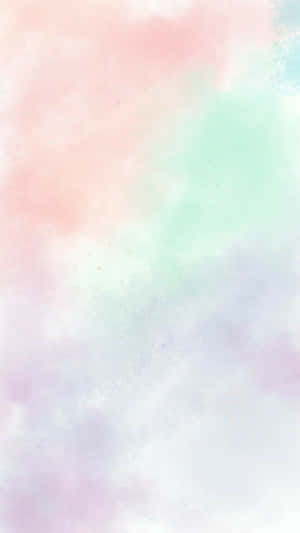 Pastel Watercolor Cloudy Art Wallpaper