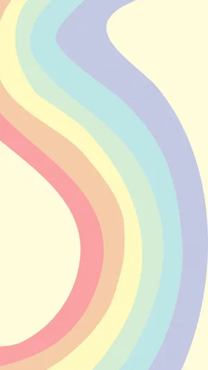 Pastel Wave Abstract Art Wallpaper