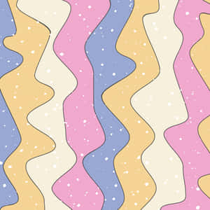 Pastel Wavy Pattern Aesthetic Wallpaper