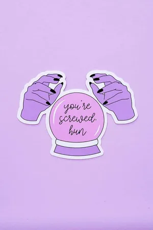 Pastel Witch Crystal Ball Sticker Wallpaper