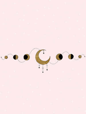 Pastel Witch Moon Phases Wallpaper