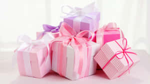 Pastel Wrapped Gift Boxes Wallpaper