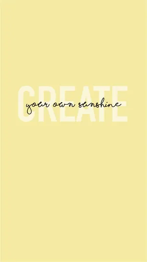 Pastel Yellow Aesthetic With Simple Text Wallpaper