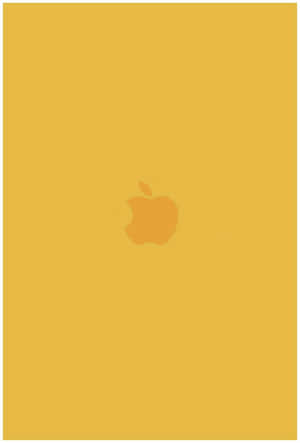 Pastel Yellow Apple Logo Wallpaper
