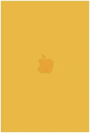 Pastel Yellow Apple Logo Wallpaper