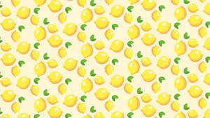 Pastel Yellow Cartoon Lemon Art Wallpaper