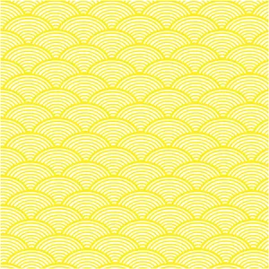 Pastel Yellow Scallop Patterns Wallpaper