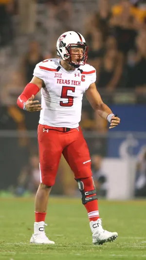 Pat Mahomes Showing Off His New Phone Wallpaper