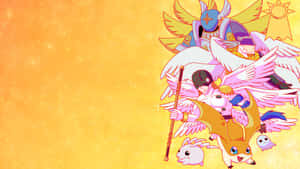 Patamon_and_ Digivolution_ Forms Wallpaper