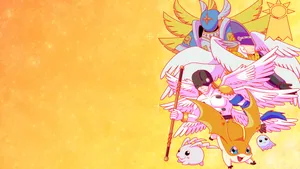 Patamon_and_ Digivolution_ Forms Wallpaper