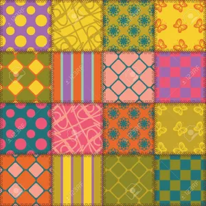 Patchwork Pattern With Colorful Squares And Triangles Stock Vector Wallpaper