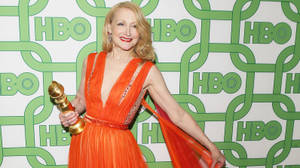 Patricia Clarkson With A Golden Globe Award Wallpaper