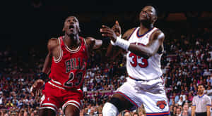 Patrick Ewing Against Michael Jordan Wallpaper