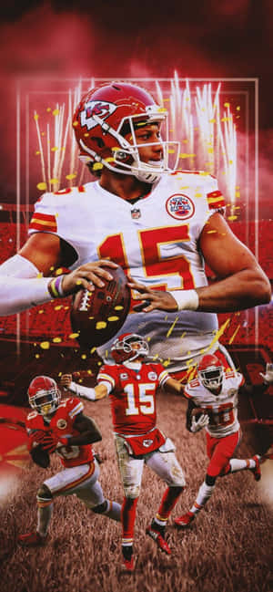 Patrick Mahomes Cool Multiple Exposure Wallpaper