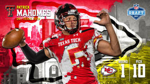 Patrick Mahomes Wearing His Kansas City Chiefs Jersey Wallpaper