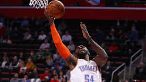 Patrick Patterson Thunder Basketball Action Wallpaper