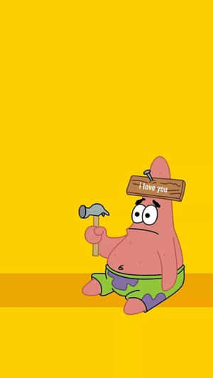 Patrick Star Yellow Aesthetic Background Wallpaper