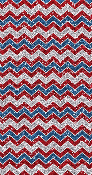 Patriotic Chevron Pattern4th July Wallpaper