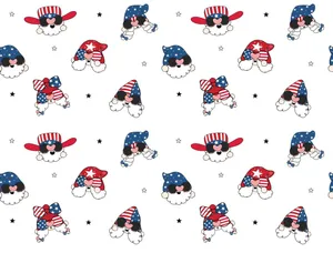 Patriotic Puppies4thof July Pattern Wallpaper
