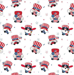 Patriotic Sheep4thof July Pattern Wallpaper
