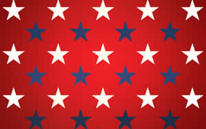 Patriotic Stars Pattern Wallpaper