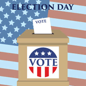 Patriotic Voters On Election Day Wallpaper