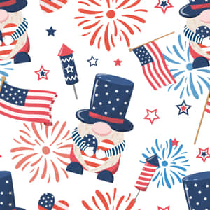 Patriotic4th July Celebration Pattern Wallpaper