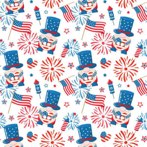 Patriotic4thof July Pattern Wallpaper