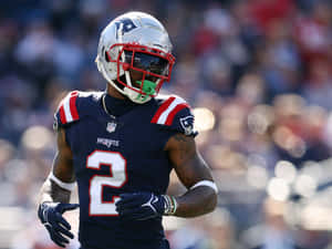 Patriots Player Jalen Mills On Field Wallpaper