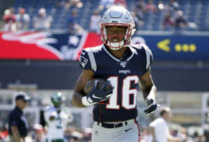 Patriots Player Number16 On Field Wallpaper