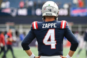 Patriots Zappe Number4 Jersey Wallpaper