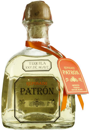 Patron Tequila Reposado On White Background Wallpaper