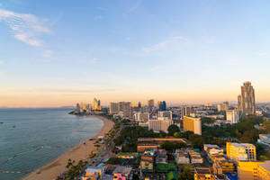 Pattaya City During Golden Hour Wallpaper