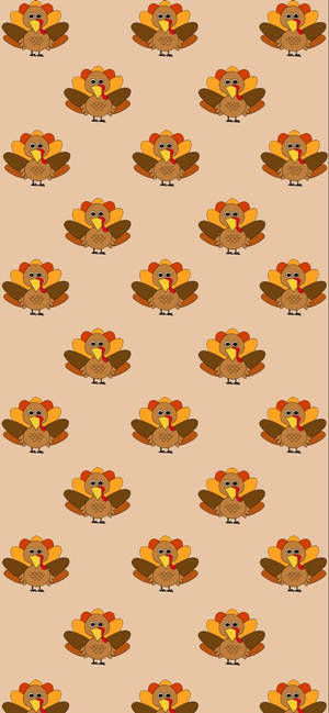 Pattern Turkey Happy Thanksgiving Wallpaper