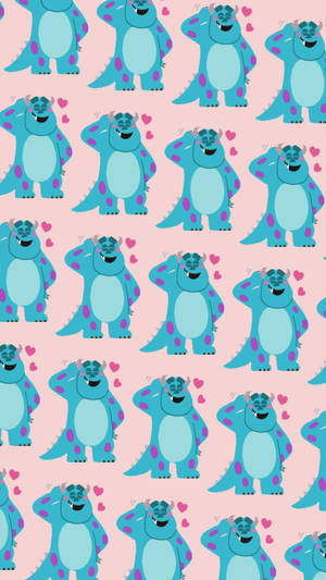 Patterned Sulley Monster Wallpaper