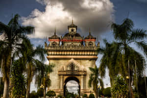 Patuxai War Monument Hdr Wallpaper