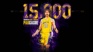 Pau Gasol Black And Violet Art Wallpaper