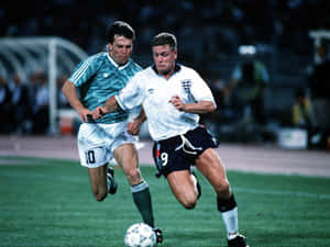 Paul Gascoigne Defending The Ball Wallpaper