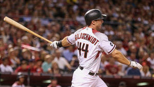 Paul Goldschmidt With Baseball Bat Wallpaper