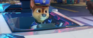 Paw Patrol The Movie Chase In Car Wallpaper