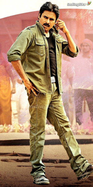 Pawan Kalyan Brown Jacket Wallpaper