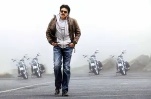 Pawan Kalyan With Motorcycles Wallpaper